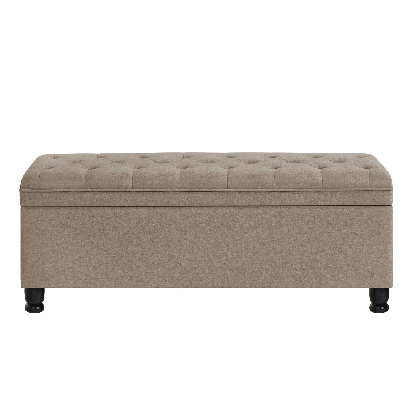 Upholstered Tufted Button Storage Bench