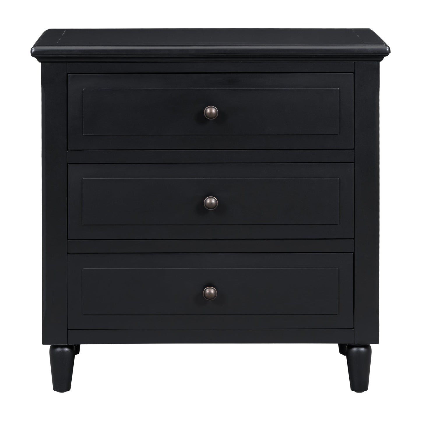 U_STYLE 28" Painted Nightstand with 3 Drawers