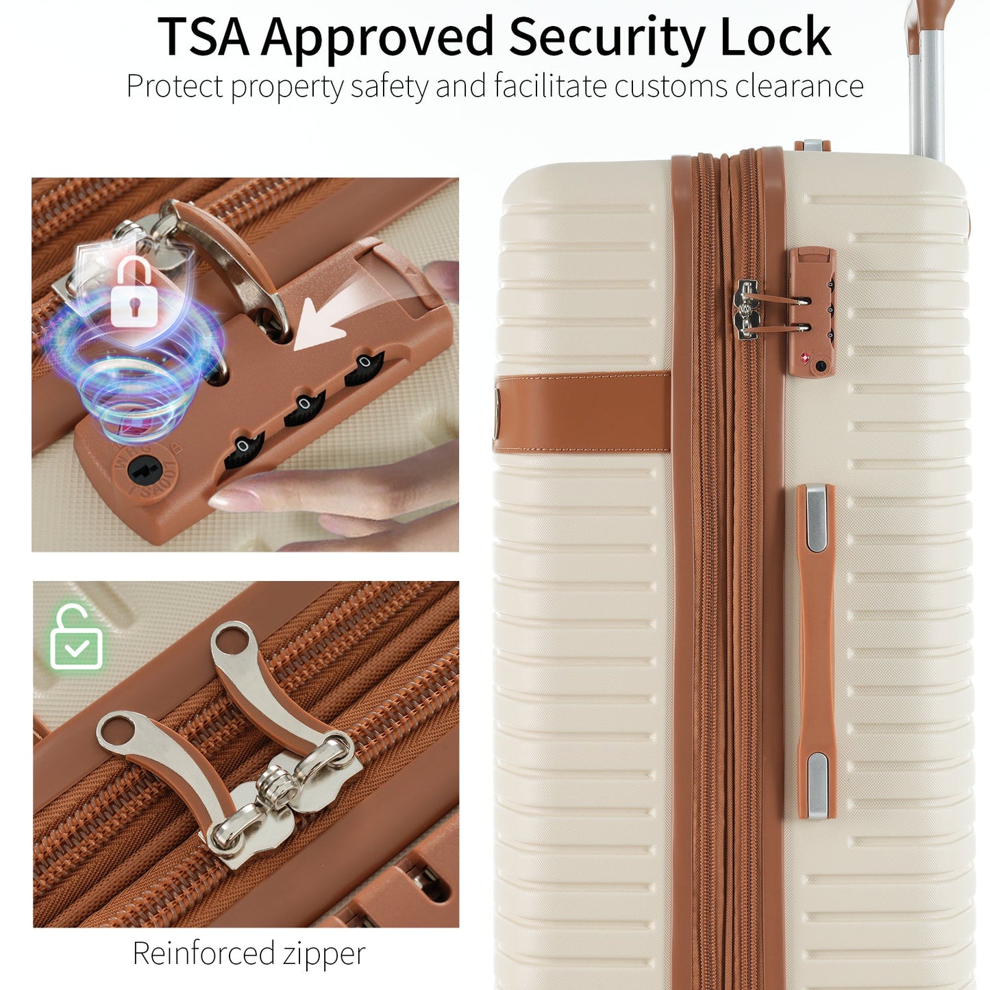 4 Piece Luggage Set Suitcase Set