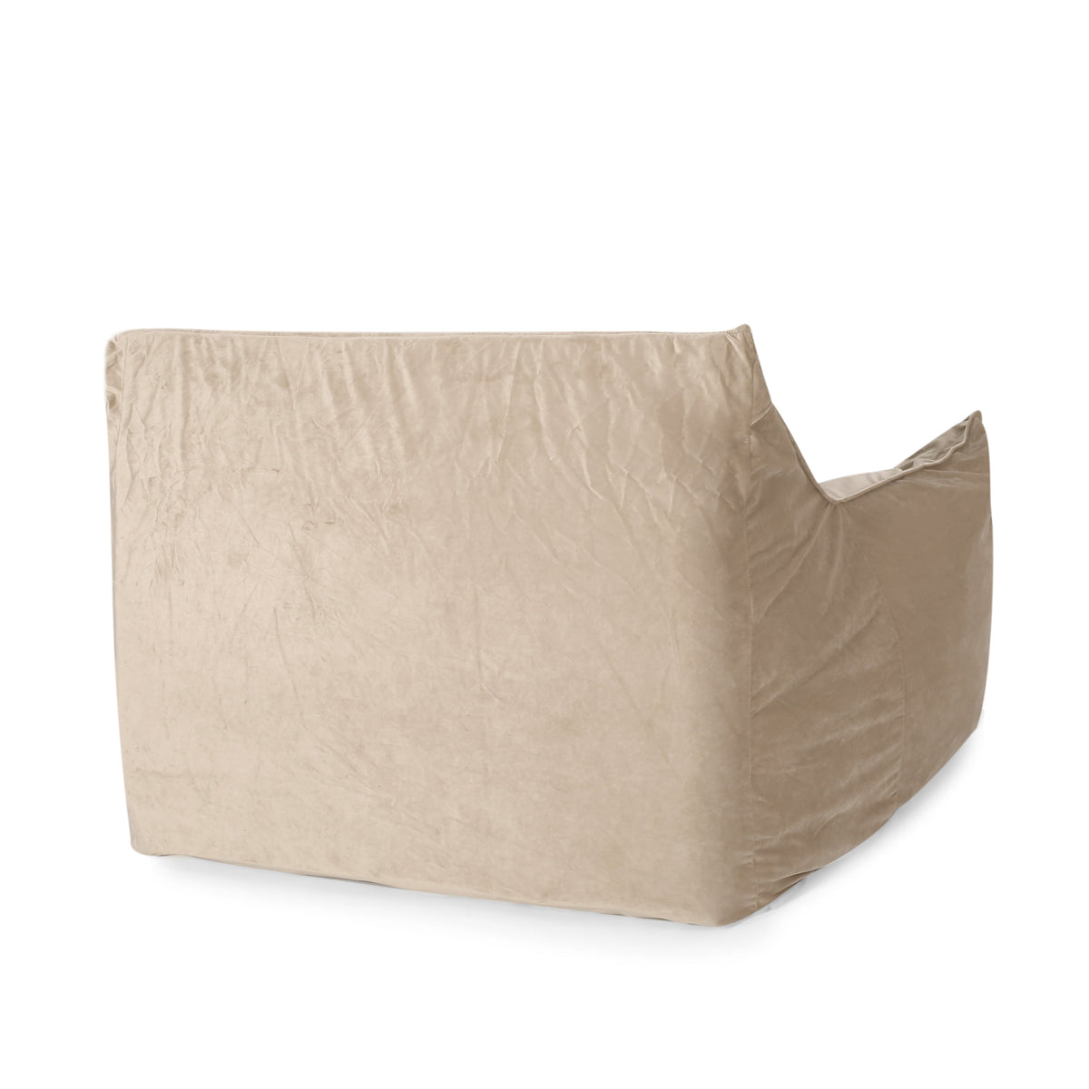Allea Velveteen Bean Bag Chair with Armrests