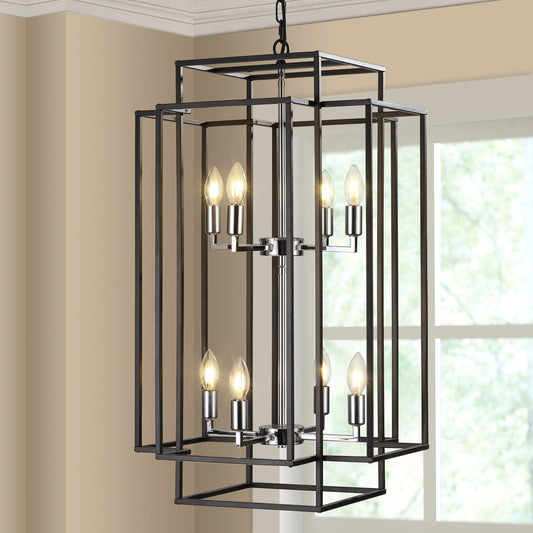 18" Modern 8-Light Pendant Chandelier