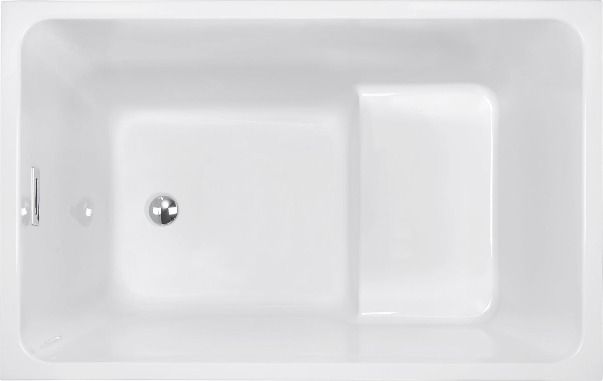 47" Acrylic Freestanding Bathtub with Seat