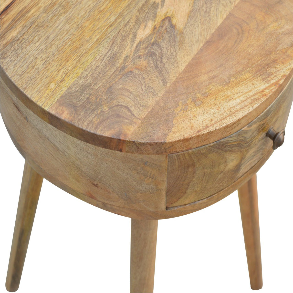 Nordic Circular Shaped Bedside, 1-Drawer