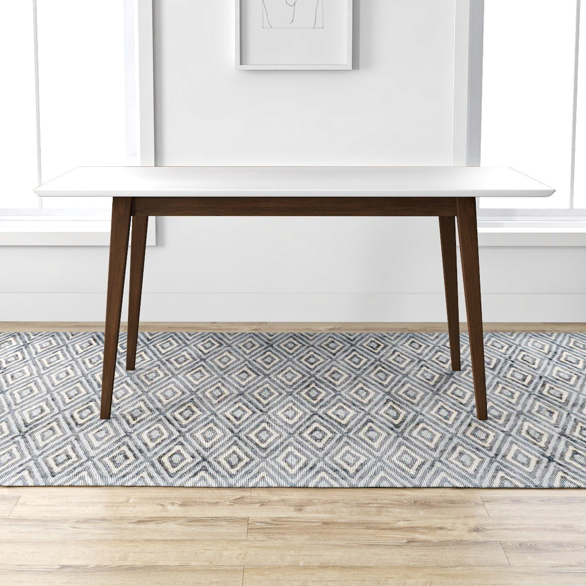 Mary Modern Style Solid Wood Rectangular Dining Kitchen Table