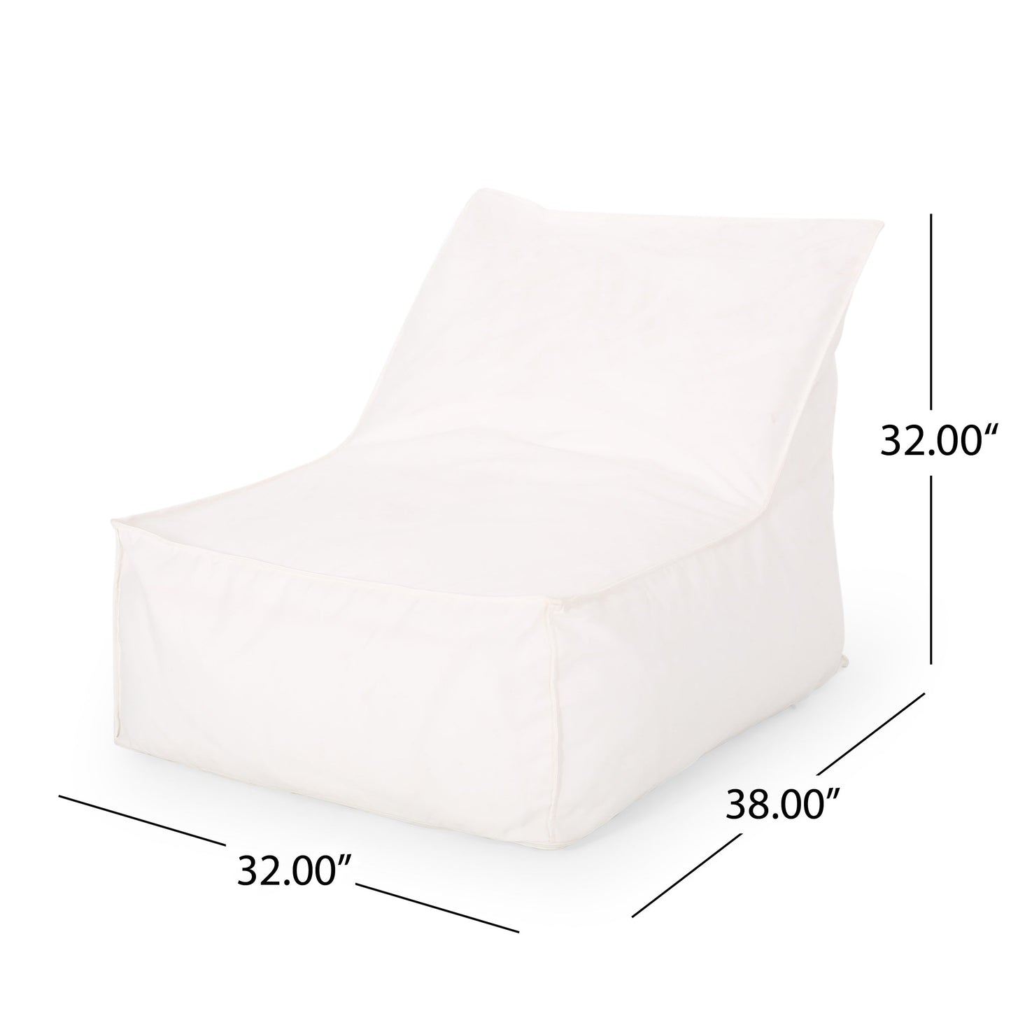 Ettie 3 Ft. Water Resistant Fabric Bean Bag Chair