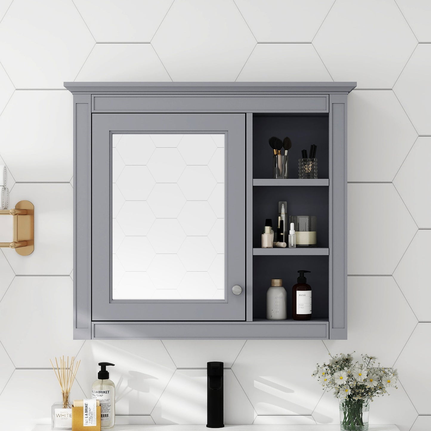 30" x 28" Medicine Cabinet with Mirror