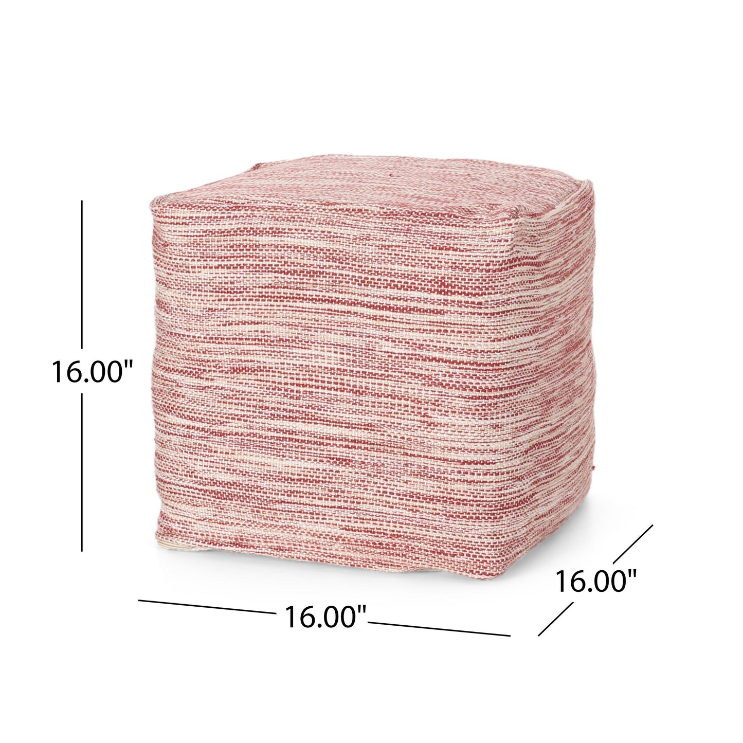 Enigma Yarn and Cotton Square Pouf