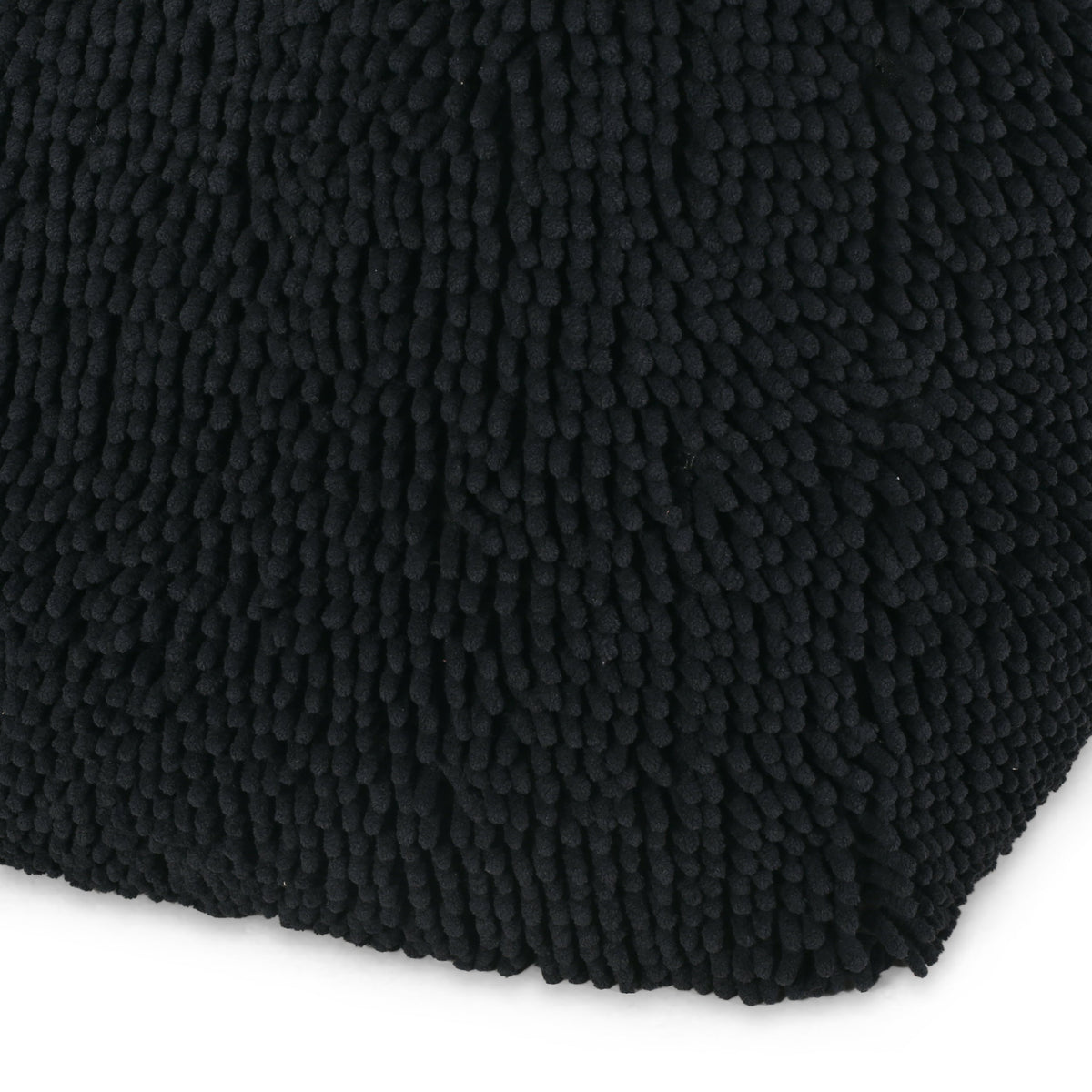 Spongy Microfiber Square Pouf, Dark