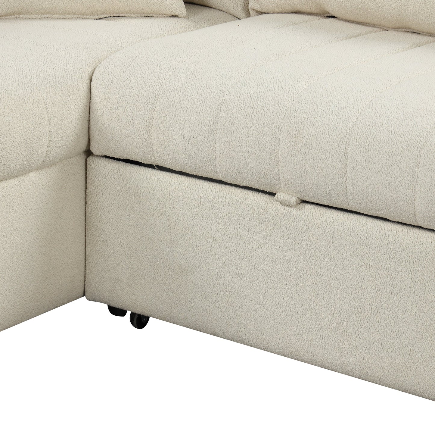 82.6" L-Shaped Sectional Pull Out Sofa Bed