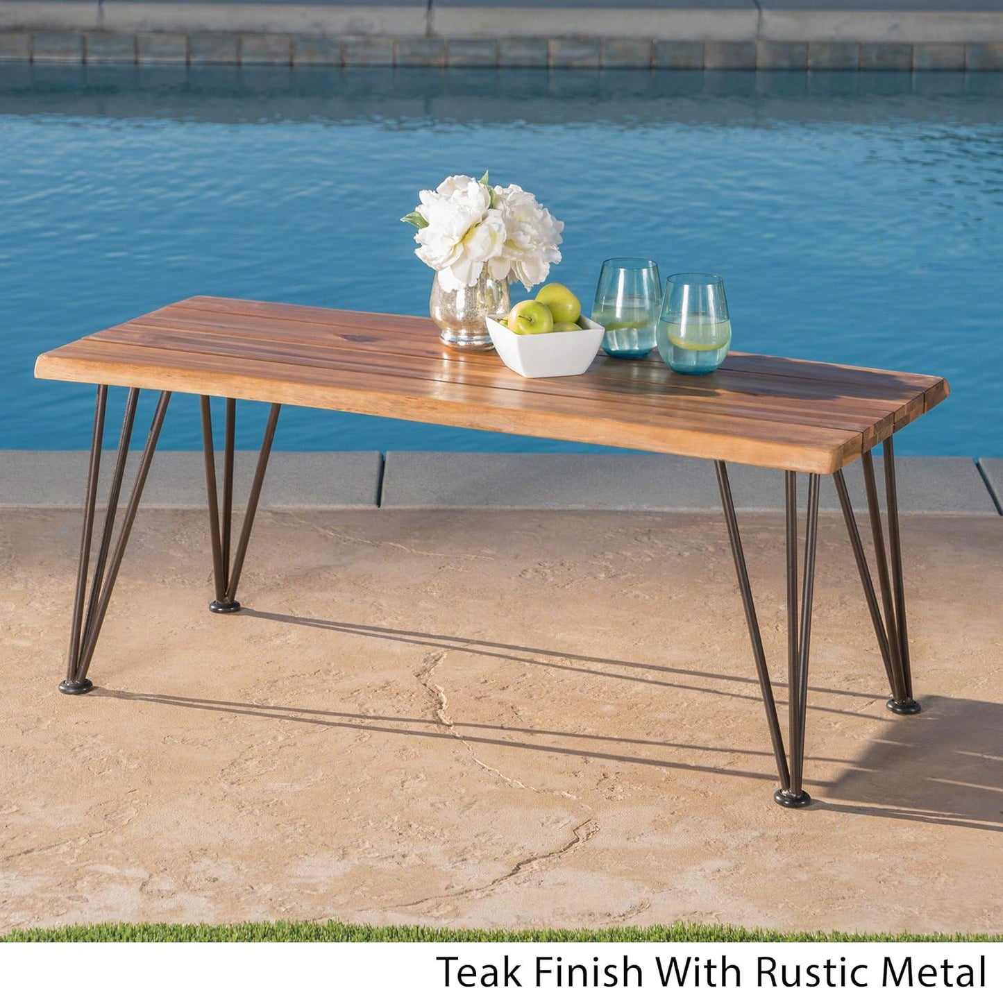 Zion Industrial Wood And Metal Coffee Table Set