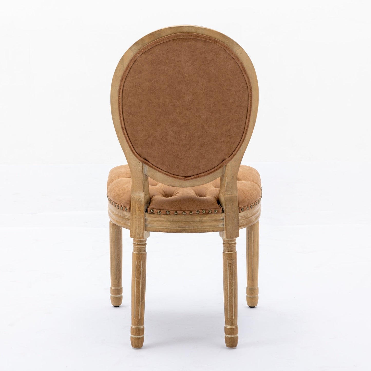 French Style Solid Wood Frame Dining Chair Set of 2