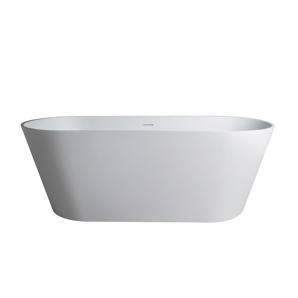 65 Inch Freestanding Solid Surface Soaking Bathtub