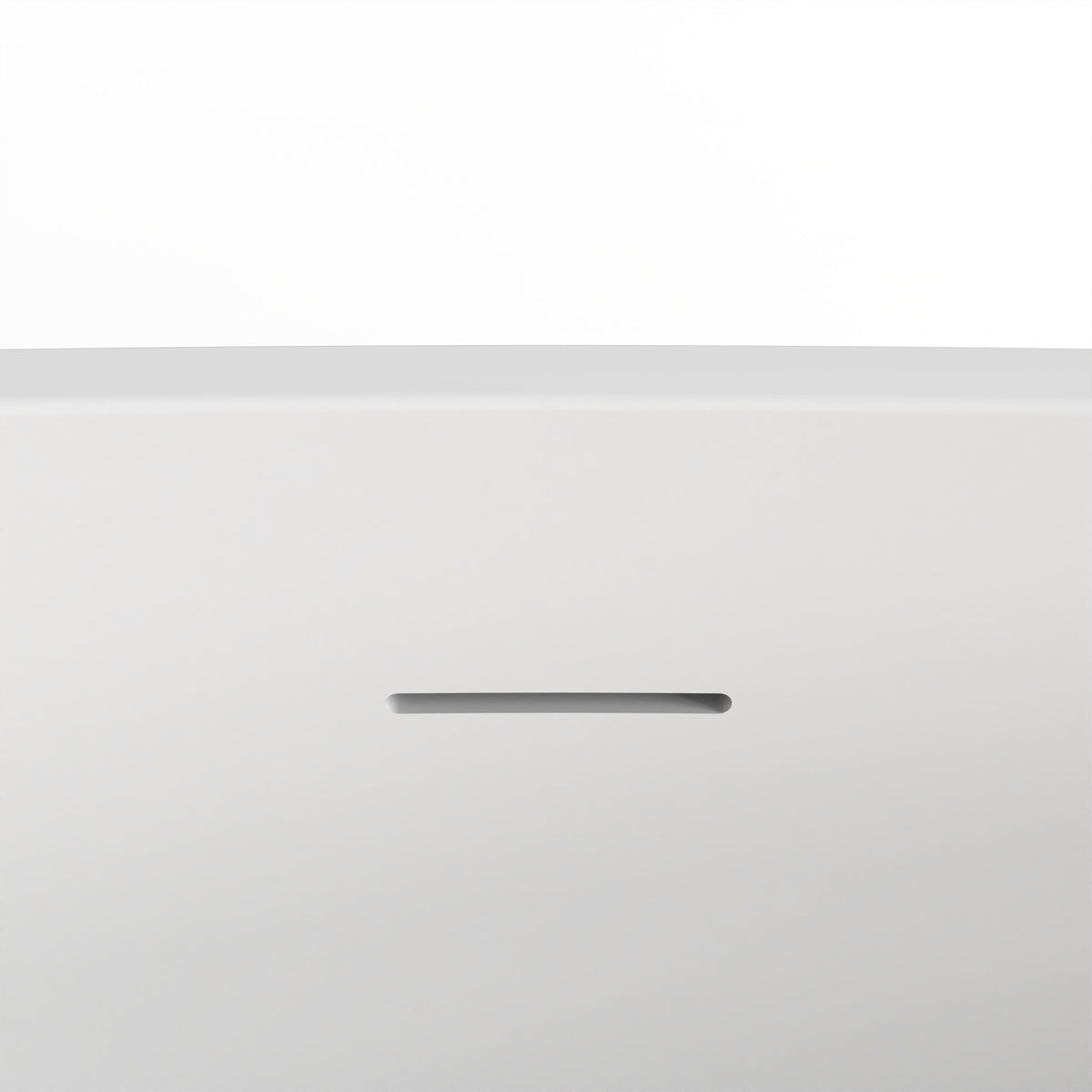 63 Inch Freestanding Solid Surface Soaking Bathtub