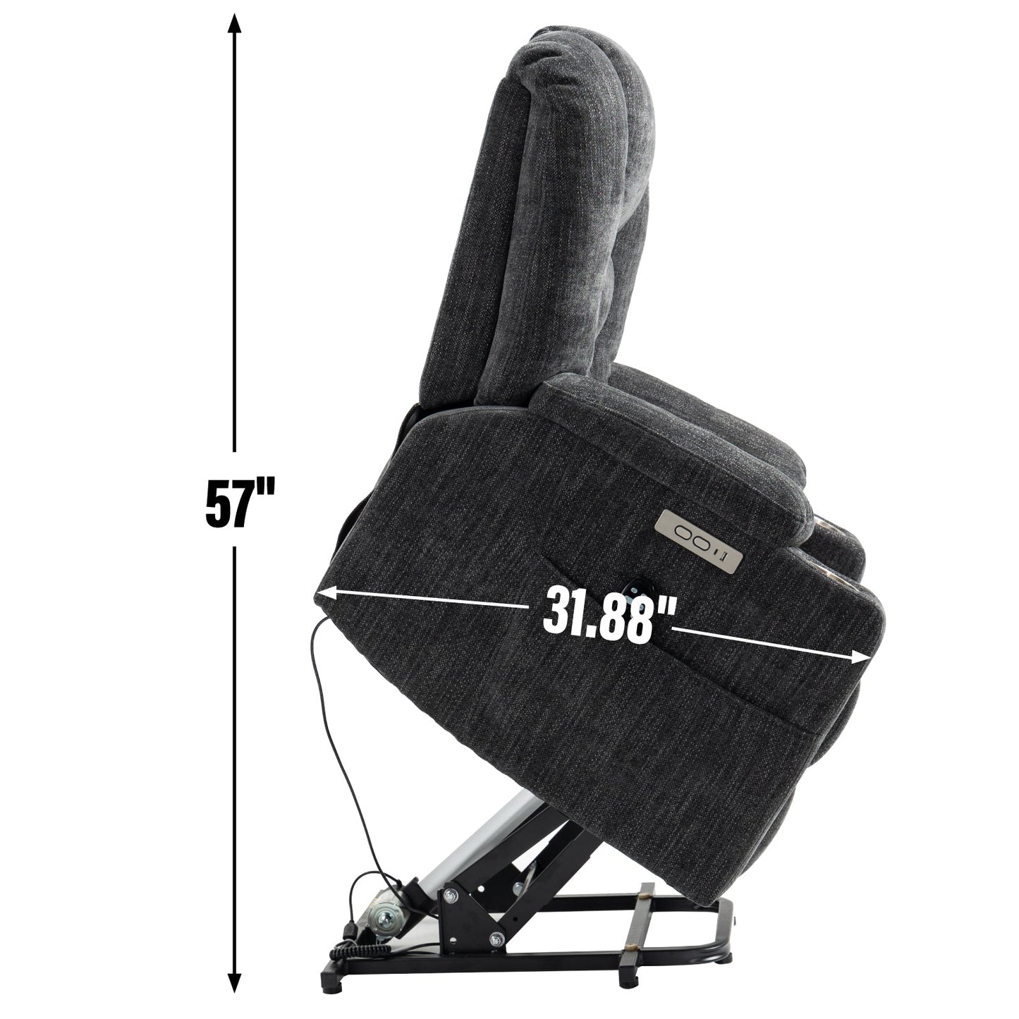 Large Power Lift Recliner Chair with Massage and Heat