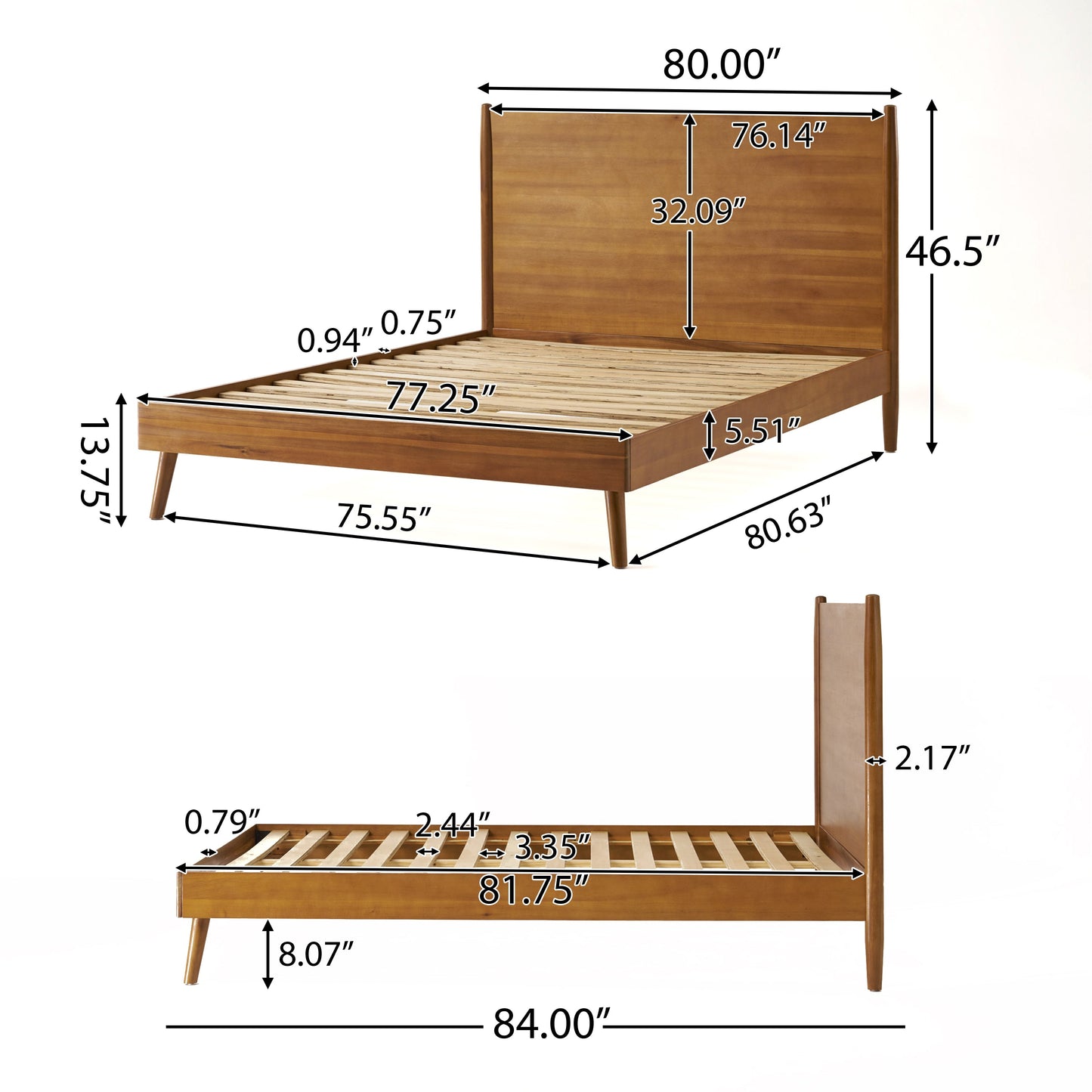 Cohron Solid Wood Platform Bed (King)