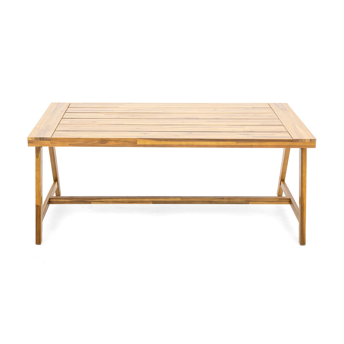 Modern Outdoor Dining Table, Acacia Wood Patio Table