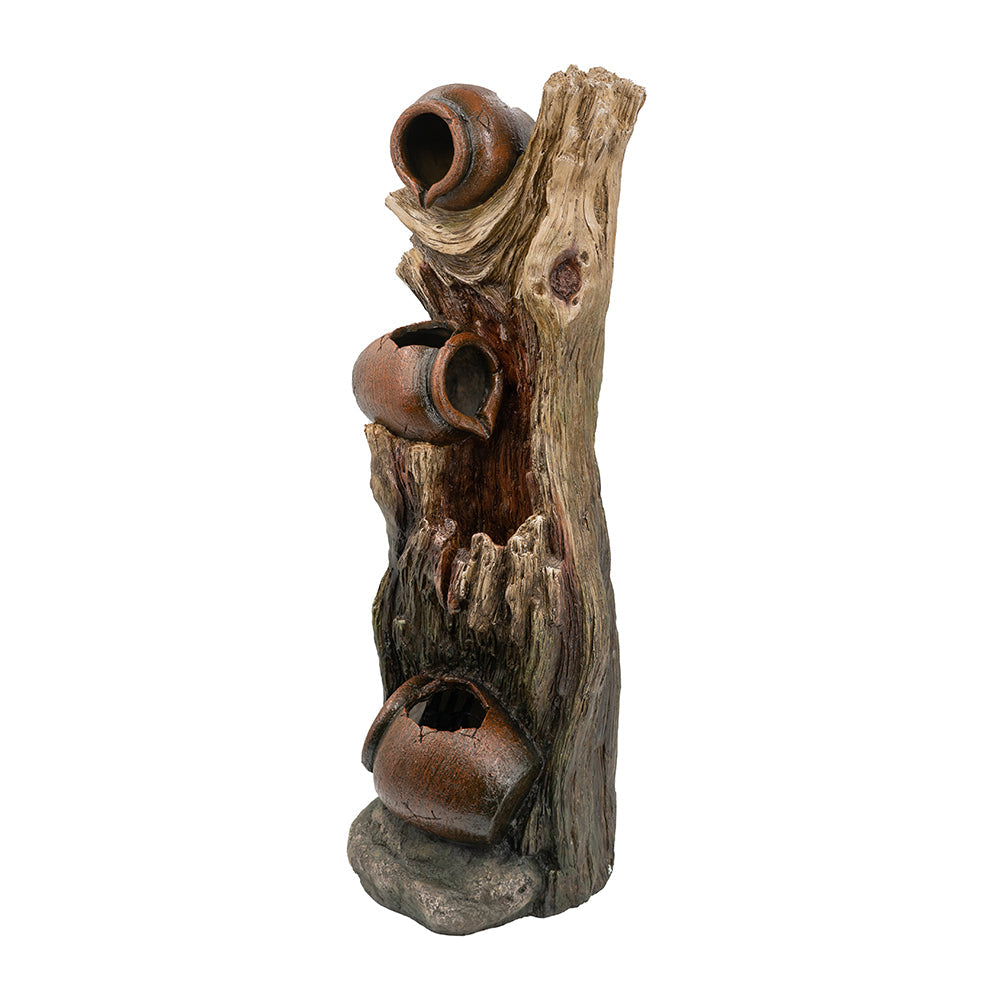 Decorative 3 Tier Tree Trunk Fountain