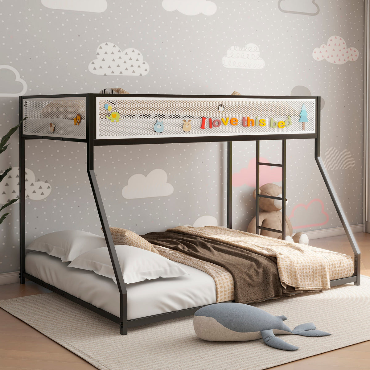 Adam Twin Over Full Bunk Bed Metal