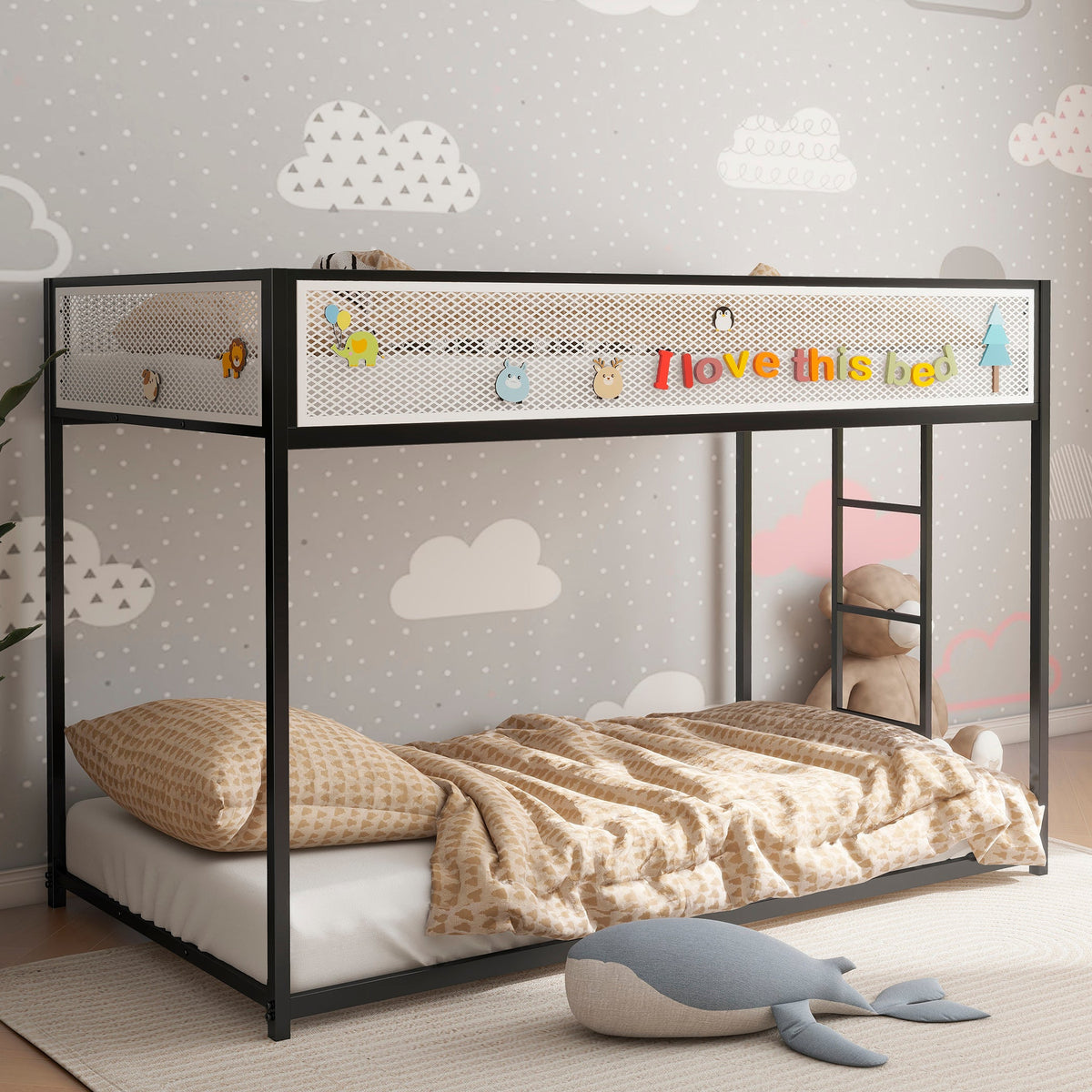 Adam Twin Over Twin Bunk Bed Metal
