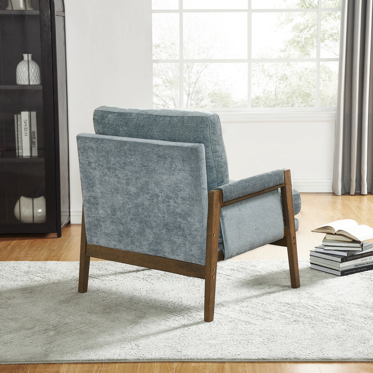 Kelly Mid-Century Modern Velvet Accent Armchair