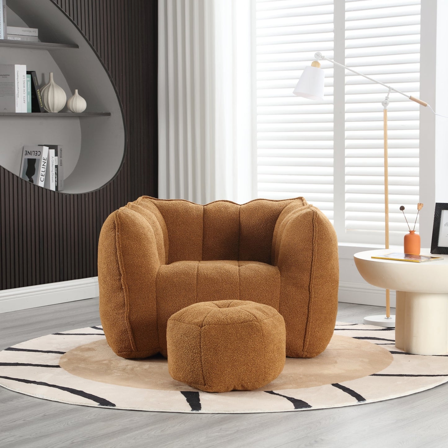 Soft Bean Bag Chair with High Resilient Foam