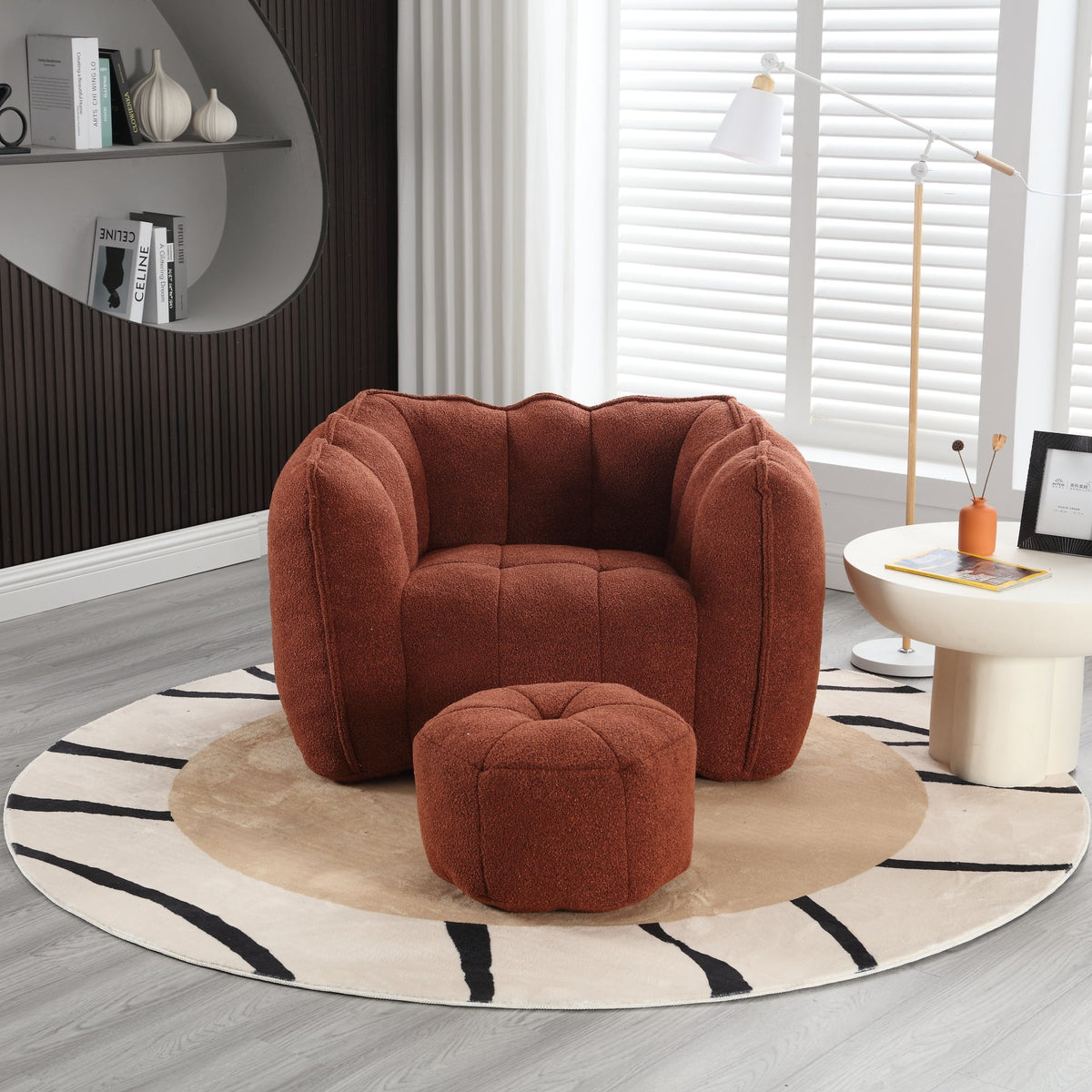 Soft Bean Bag Chair with High Resilient Foam