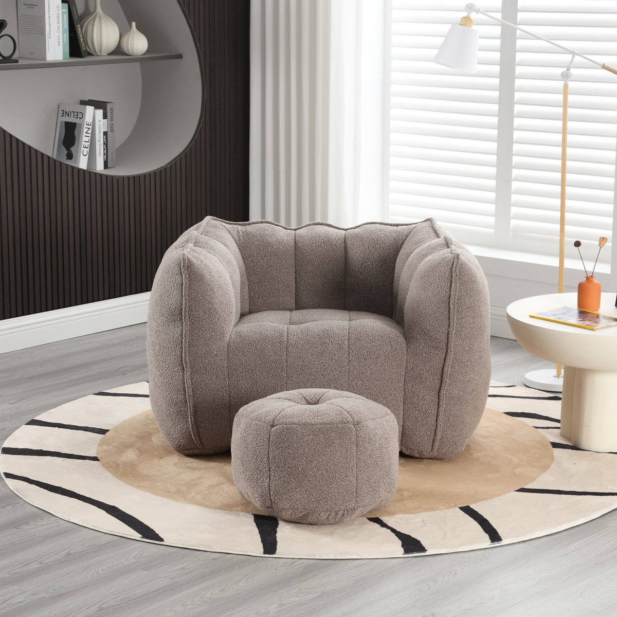 Soft Bean Bag Chair with High Resilient Foam