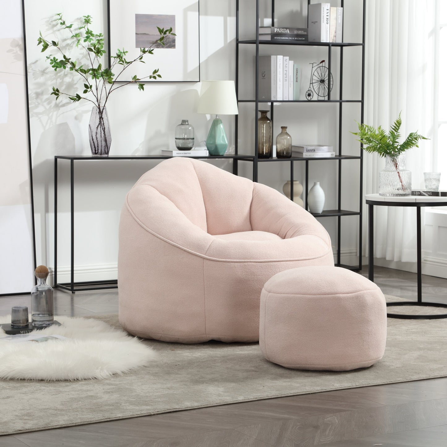 Bedding Bean Bag Sofa Chair with Footrest