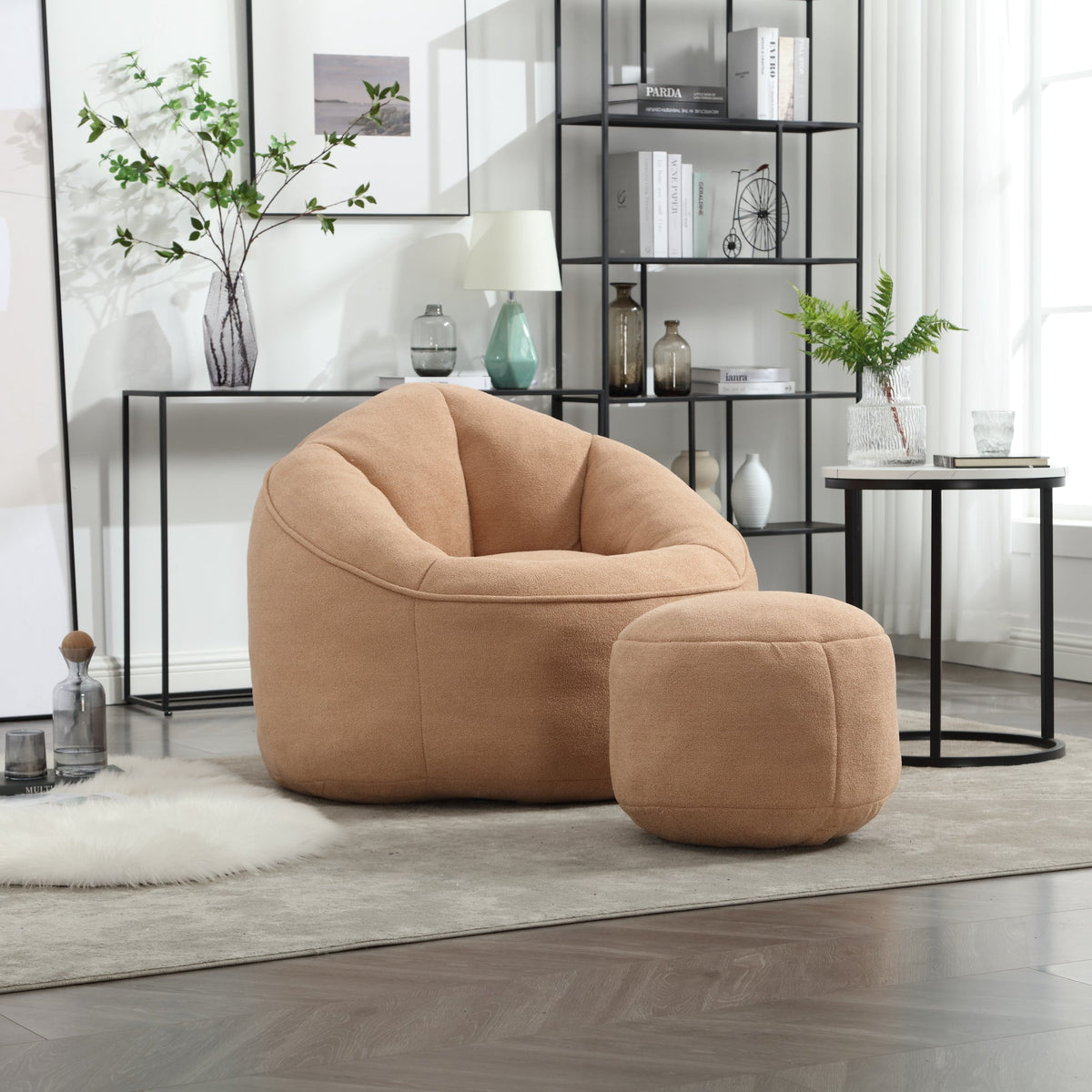 Bedding Bean Bag Sofa Chair with Footrest