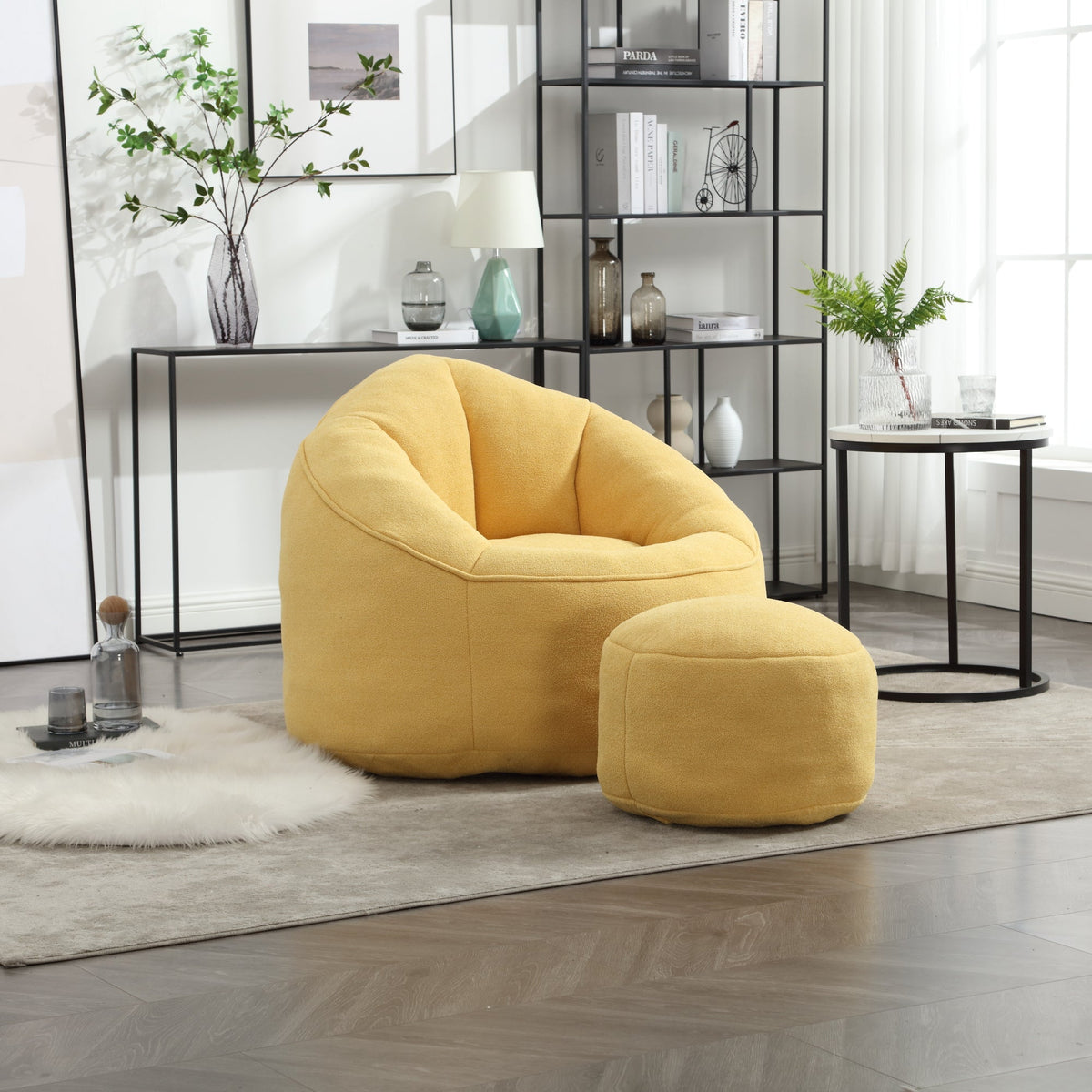 Bedding Bean Bag Sofa Chair with Footrest