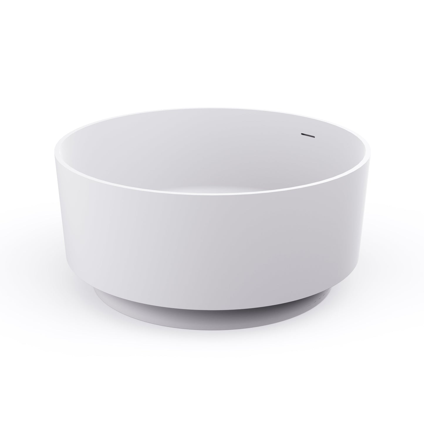 49 Inch Round Freestanding Solid Surface Soaking Bathtub