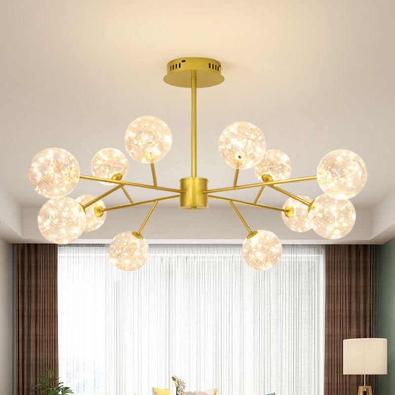 Isabella's Modern Gold Starry Chandelier