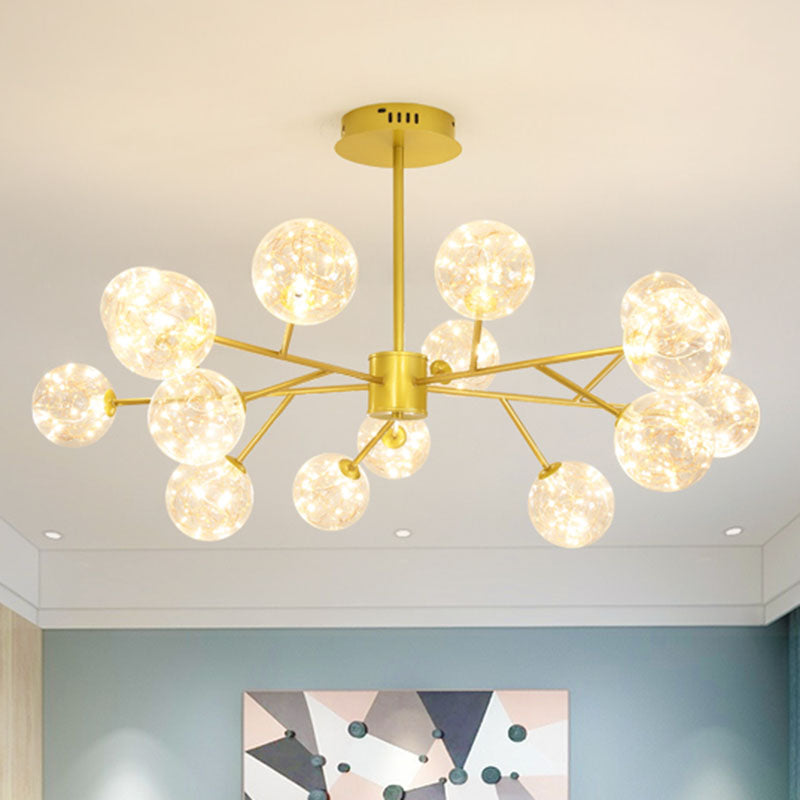 Isabella's Modern Gold Starry Chandelier