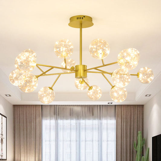 Isabella's Modern Gold Starry Chandelier