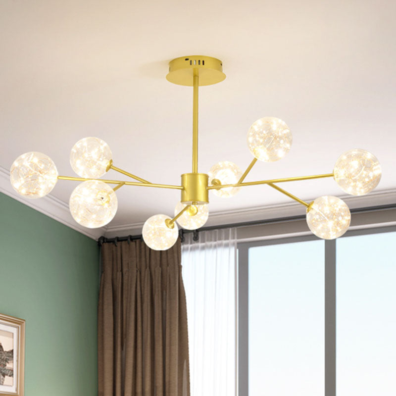 Isabella's Modern Gold Starry Chandelier