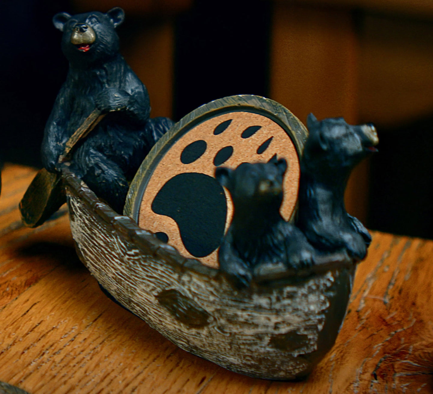 Coaster Set-Bears in Boat