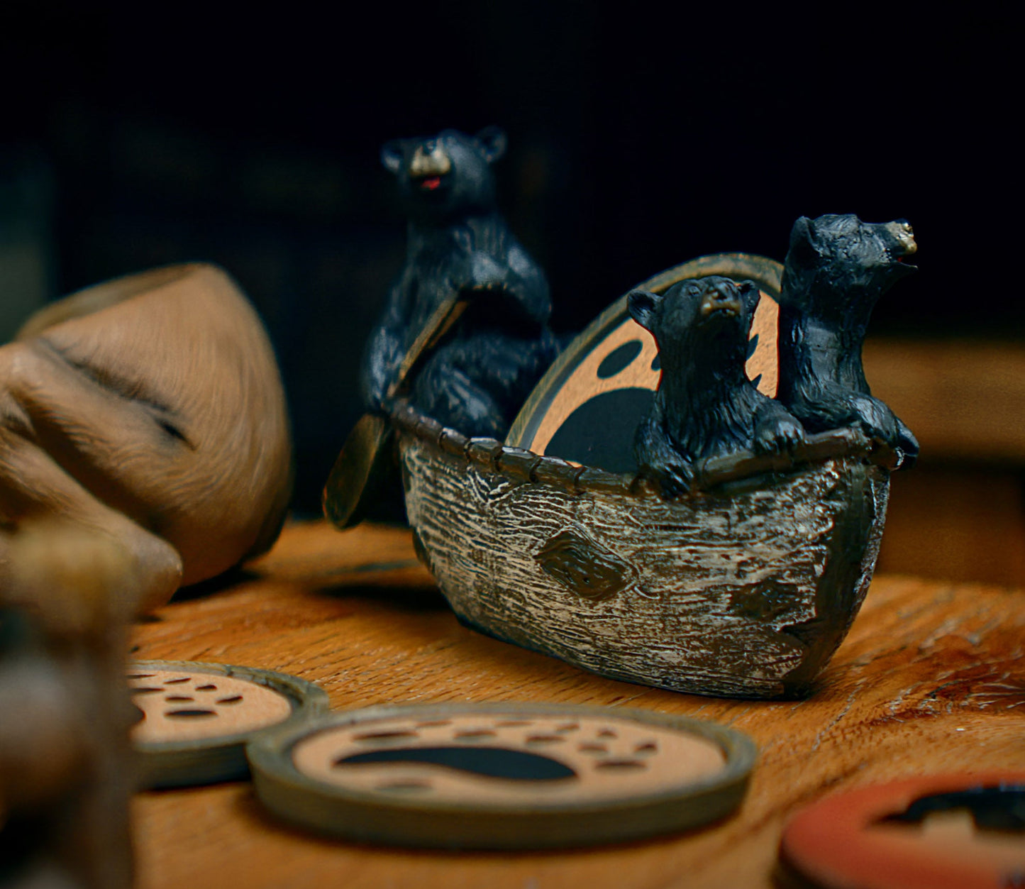 Coaster Set-Bears in Boat