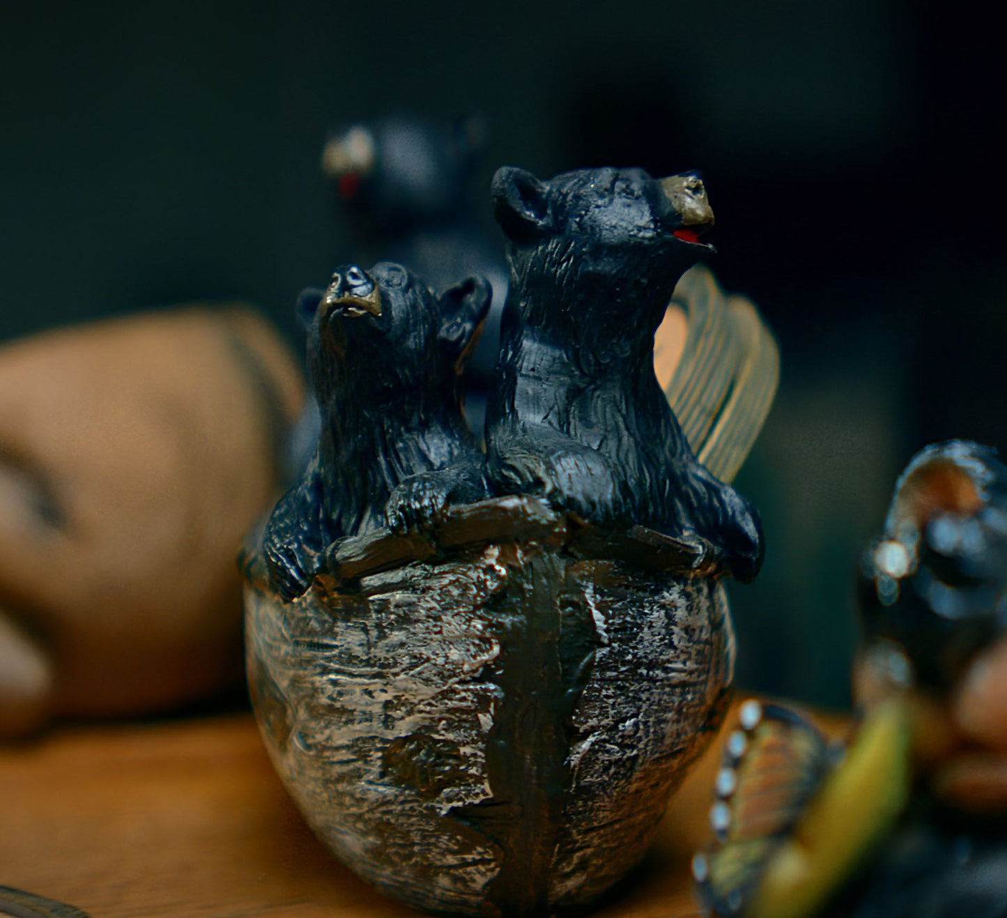 Coaster Set-Bears in Boat