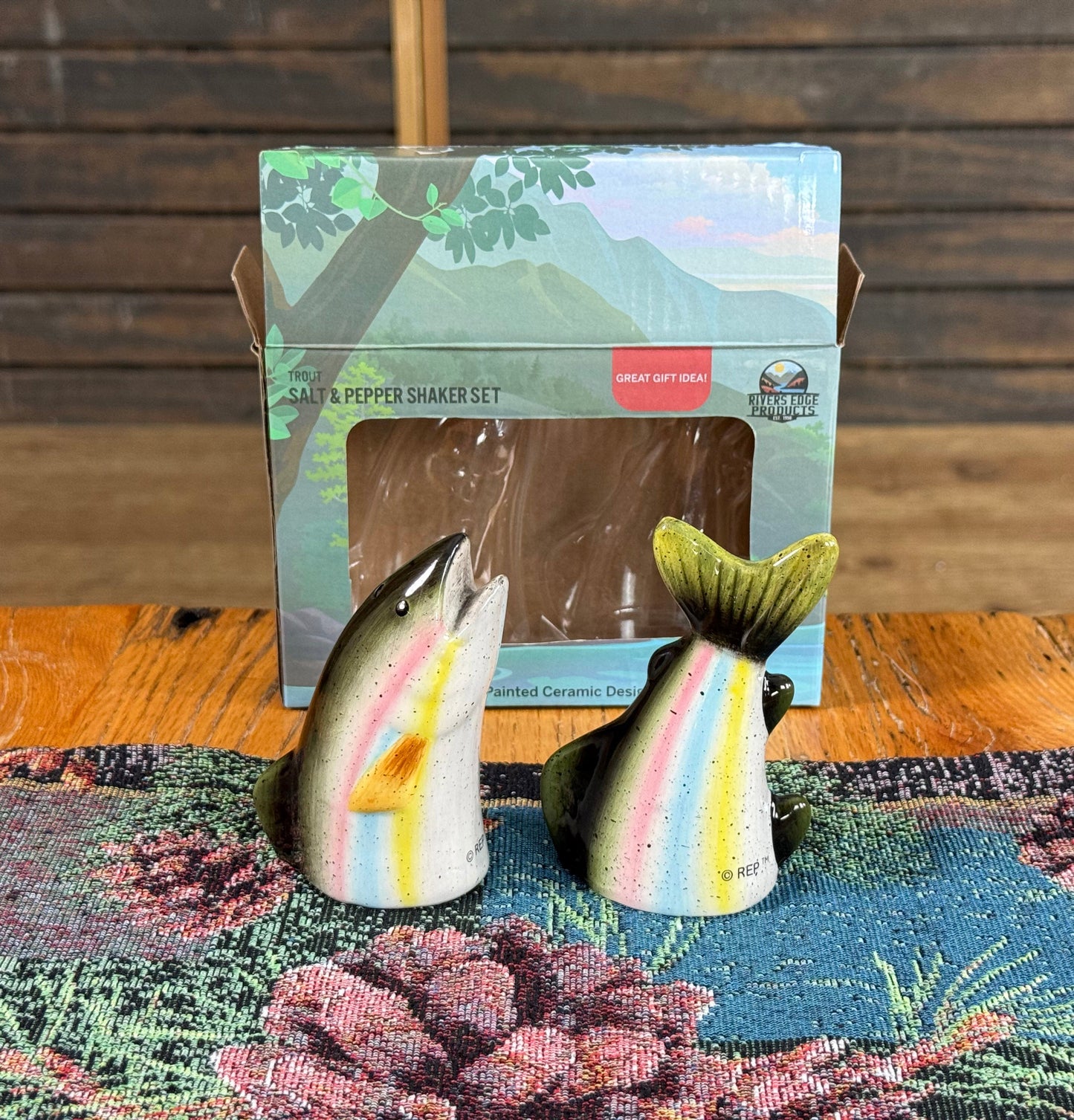 Salt and Pepper Shakers-Trout