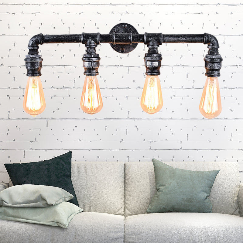 Eden Your Space with Industrial Charm: The 4-Bulb Industrial Wall Sconce
