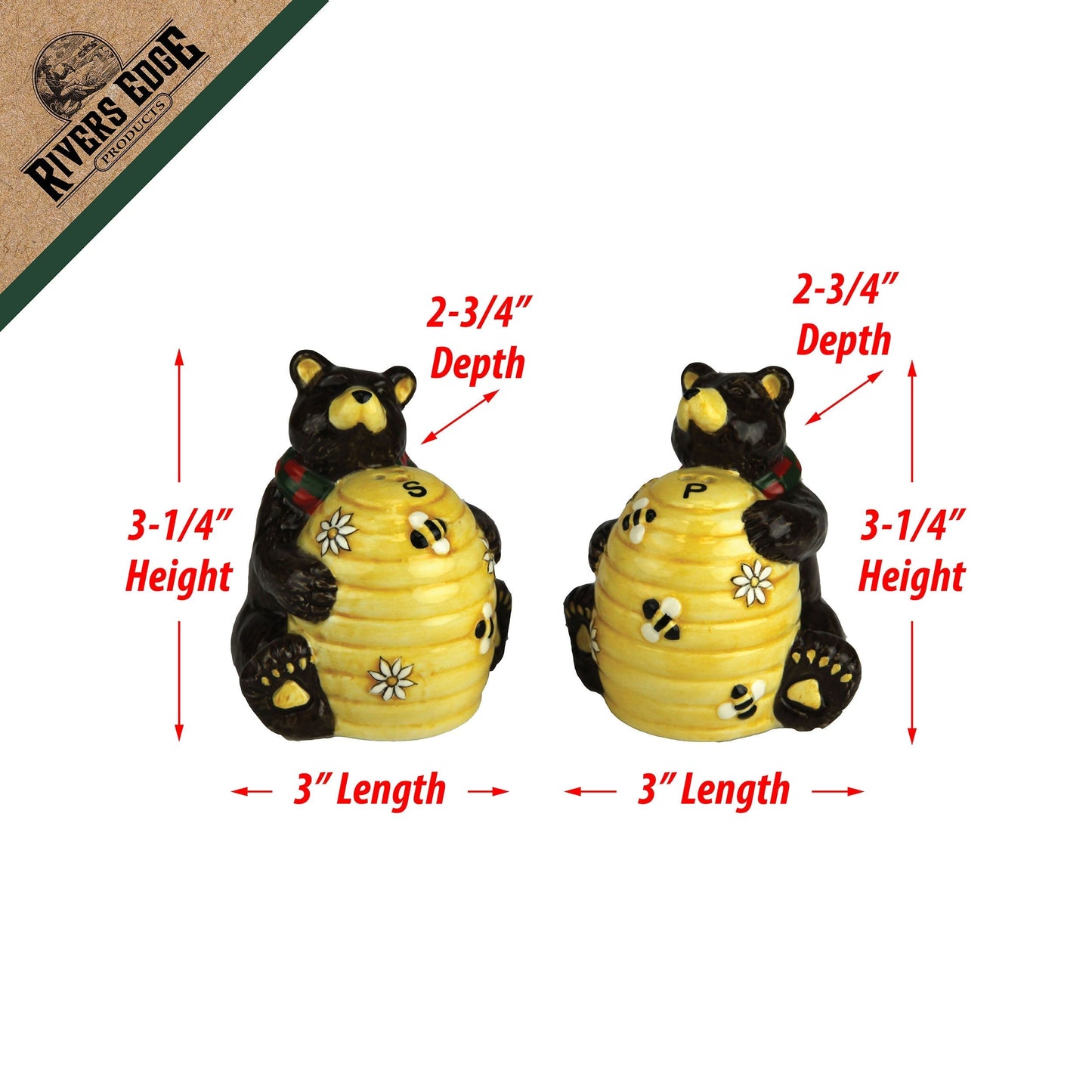 Salt and Pepper Shakers-Bear
