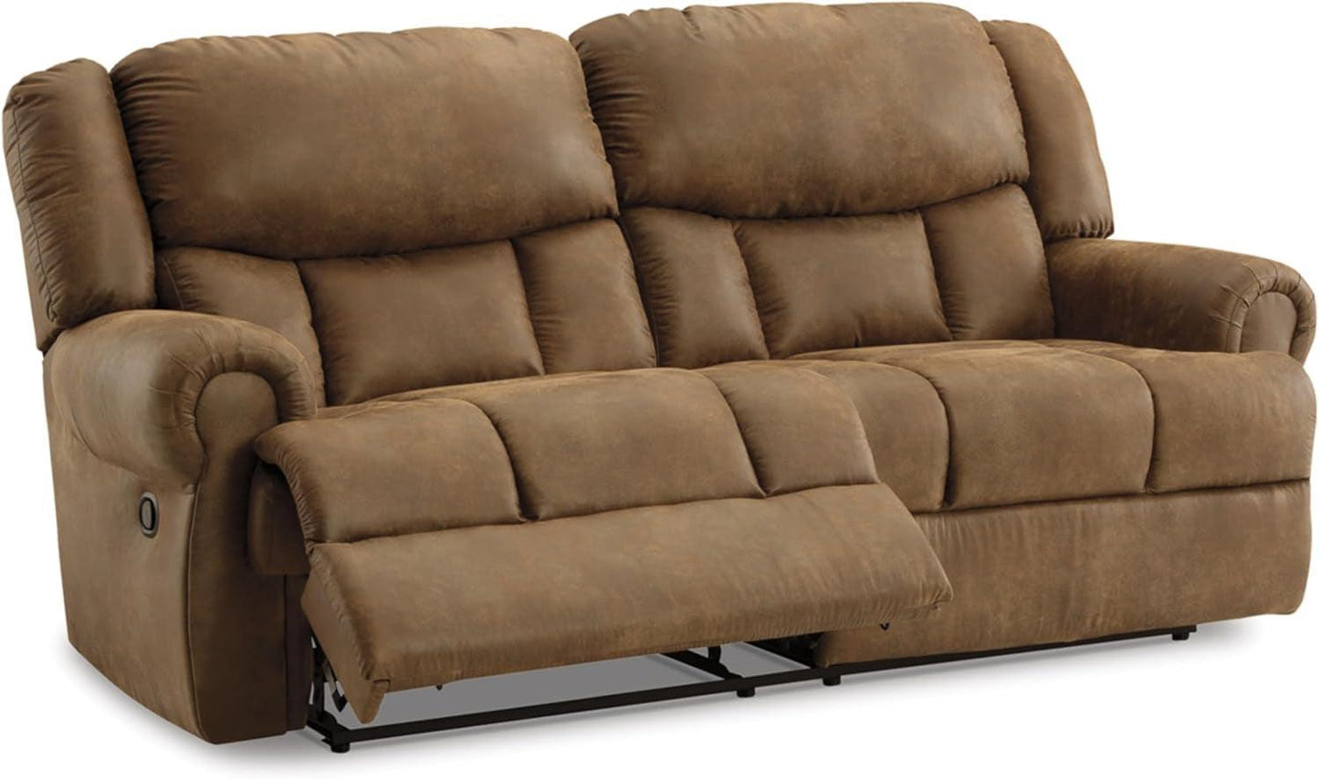 Boothbay Faux Leather 2 Seat Reclining Sofa Dark Brown