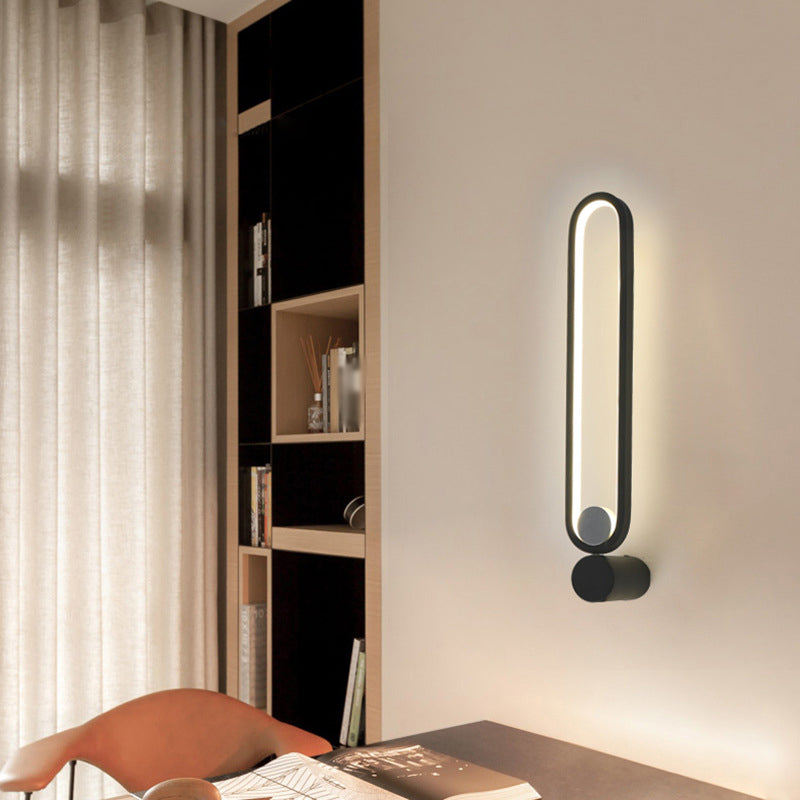 Ethan's Modern Wall Sconce - Adjustable Black LED Light