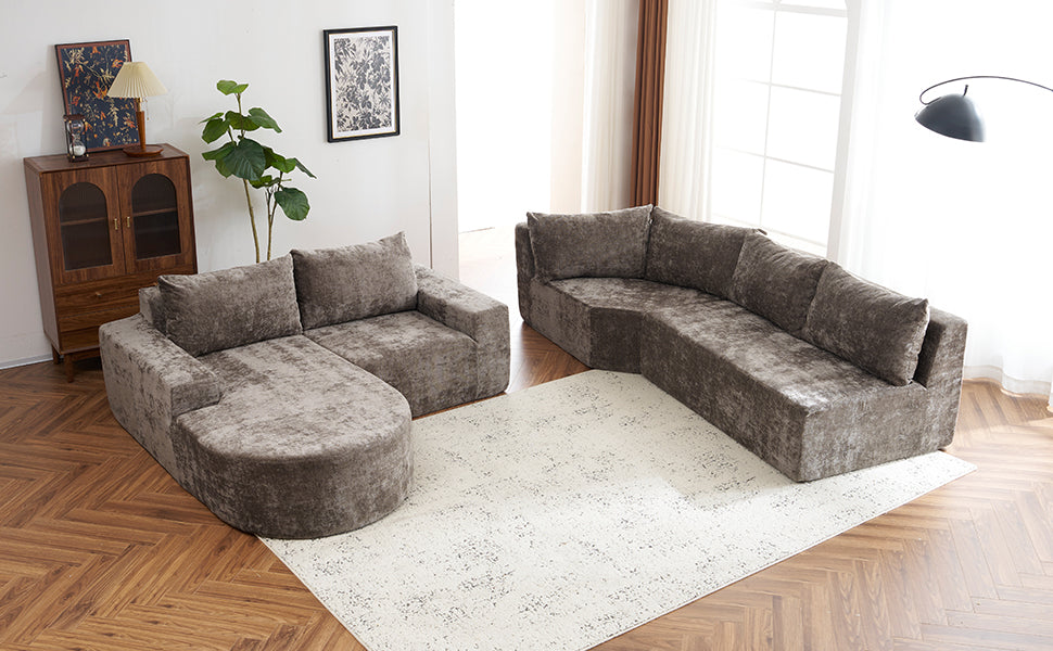 139" Oversized Modular Sofa Cloud Sectional Sofa Set