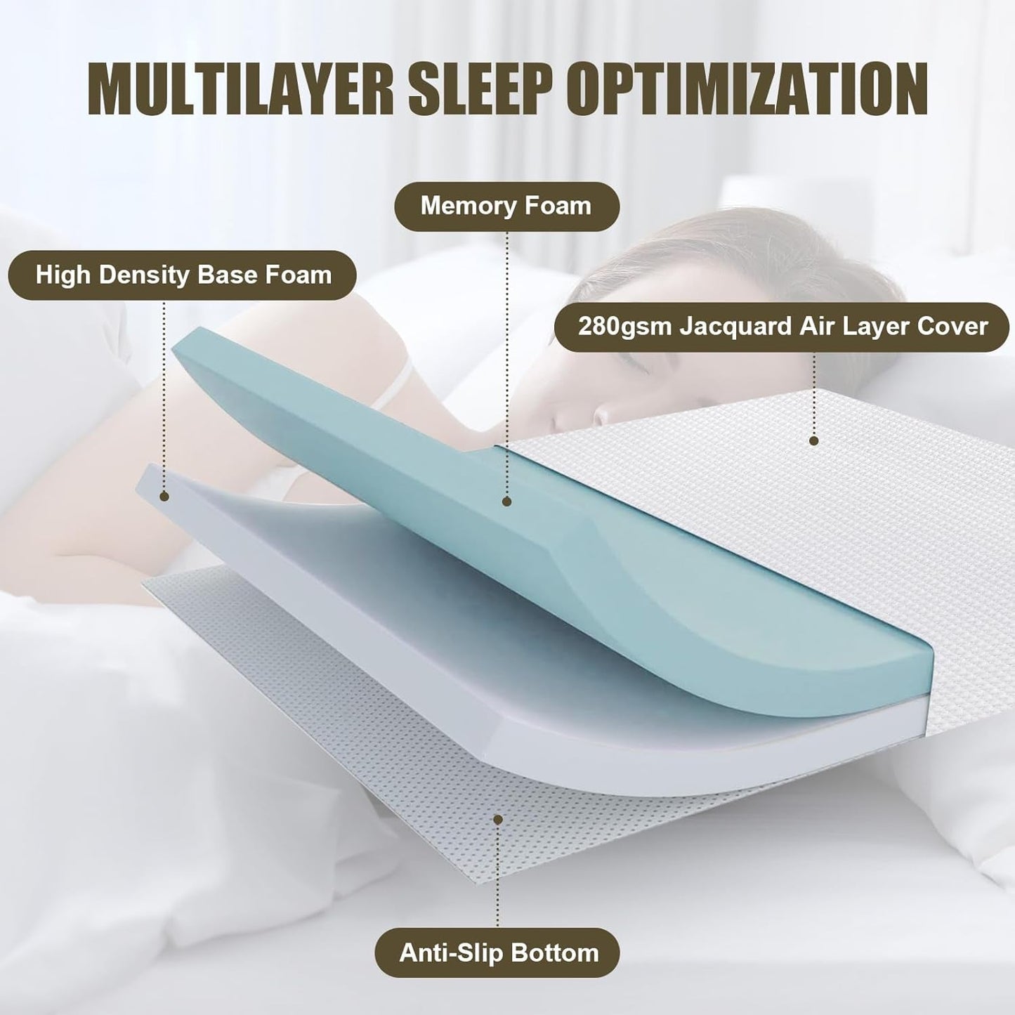 Full Size Sofa Mattress 52x72x4 Removable Washable