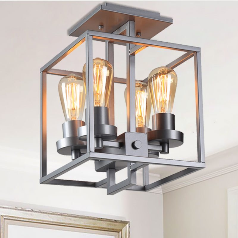 Aubrie Square Ceiling Light - Industrial Style for Modern Living