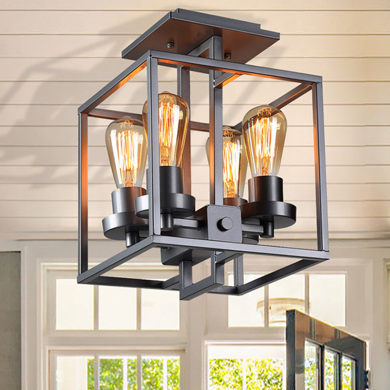 Aubrie Square Ceiling Light - Industrial Style for Modern Living