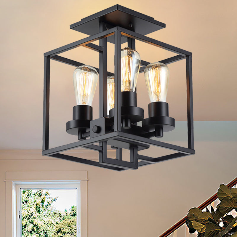 Aubrie Square Ceiling Light - Industrial Style for Modern Living