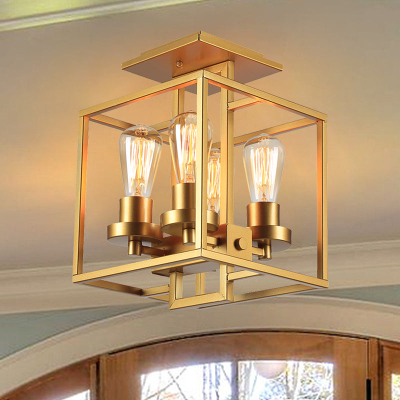 Aubrie Square Ceiling Light - Industrial Style for Modern Living