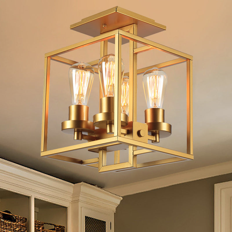 Aubrie Square Ceiling Light - Industrial Style for Modern Living